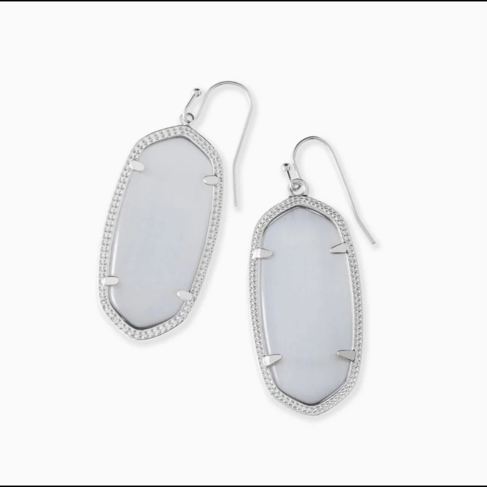 Kendra Scott Elle Silver Slate Earrings